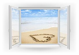 Фотообои Пляж за окном
