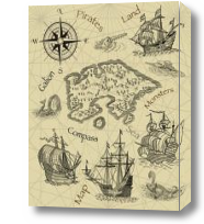 Картина Карта пиратов